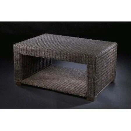 Natural Abaca Frame Cocktail Table